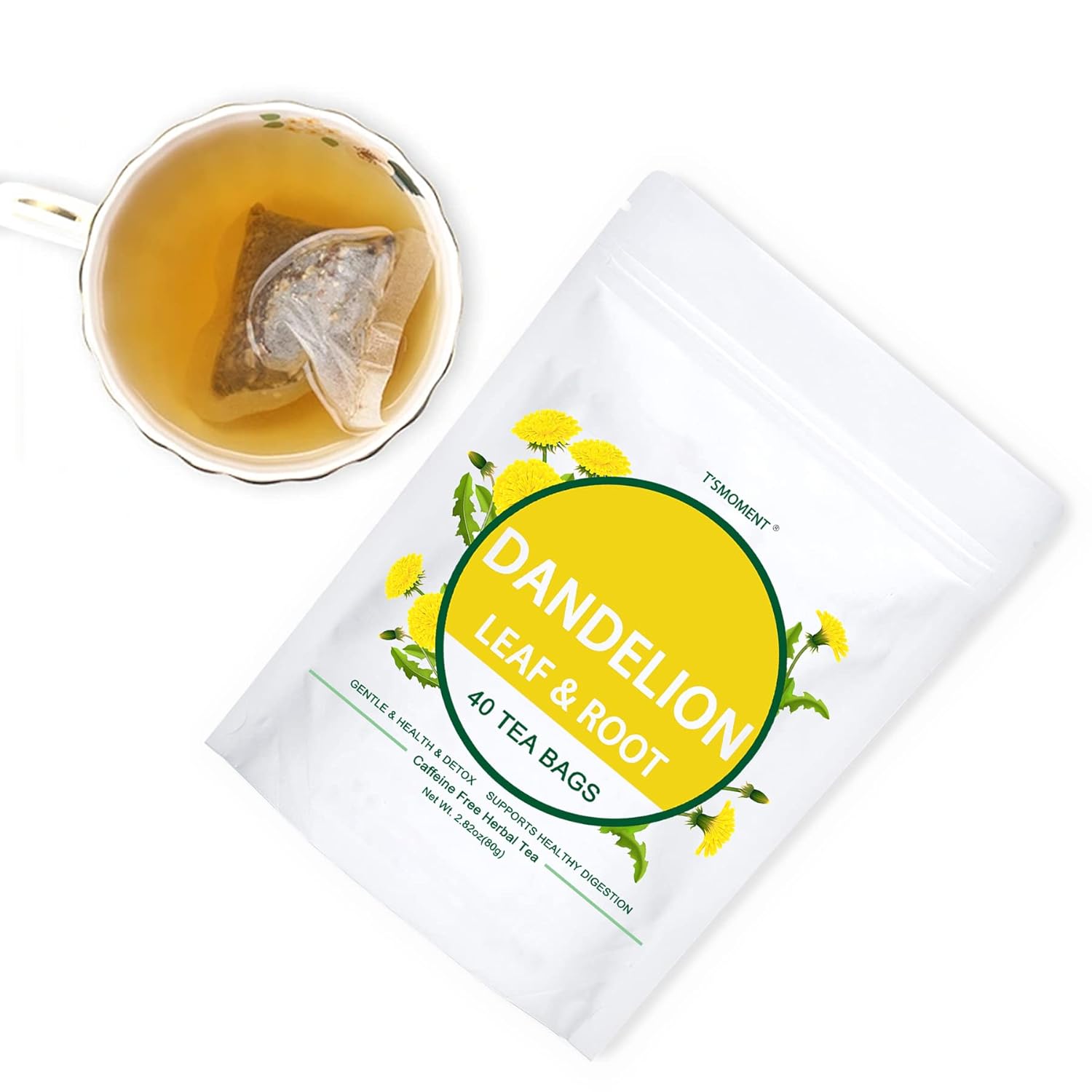 Dandelion Leaf & Root Tea bags 40 Teabags Natural Dandelion Tea for Liver & Kidney Health Caffeine free