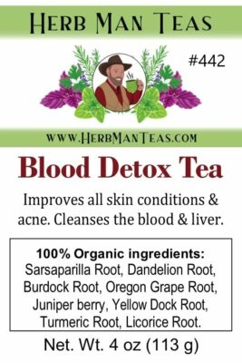 BLOOD DETOX TEA cleanses the blood supports liver function 100% Organic
