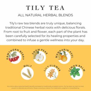 Tily Tea Good Gut Herbal Tea Natural Prebiotic Tea for Digestive Support 10 Teabags