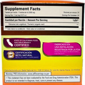 Betel Natural Curcuma Turmeric Tea Inflammation Support 24 Tea Bags