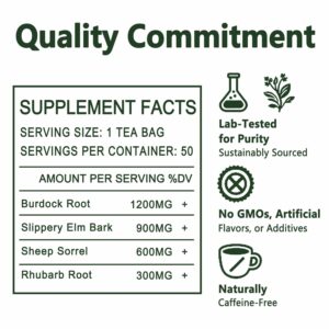 Essiac Tea 50 Tea Bags for Immune Support & Detox Classic