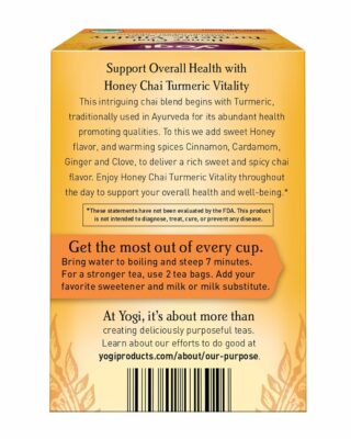 Yogi Tea Honey Chai Turmeric Vitality 16 Teabags