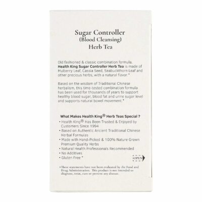 Health King Sugar Controller Herb Tea 20 Teabags Pack of 4