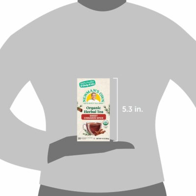 Newman's Own Organic Sweet Cinnamon Spice Herbal Tea with Rooibos Tea with Organic Ginger 20 Individually Wrapped Tea Bags Per Box