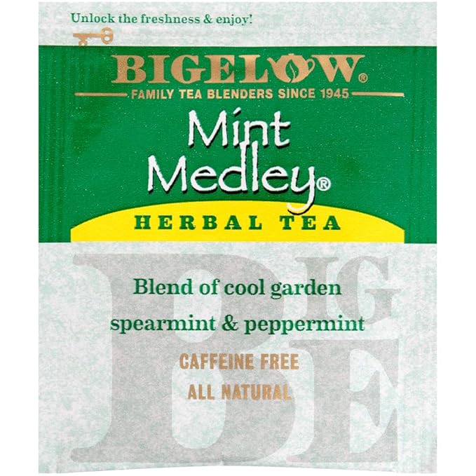 Bigelow Mint Medley Herbal Tea Bags 28 Teabags Pack of 1