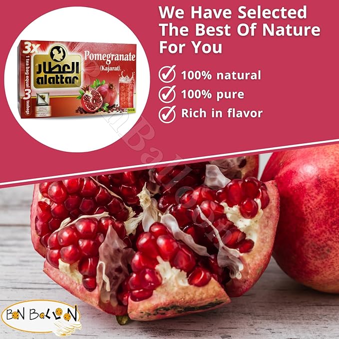 BonBalloon AlAttar Organic Drink Pomegranate Kosher Halal 20 Bags