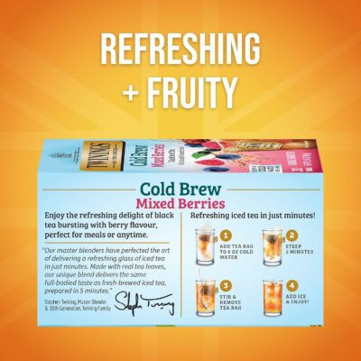 Twinings Mixed Berries Cold Brew Iced Tea Bags 20 Count Pack of 1 20 Teabags