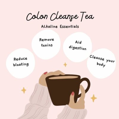 Colon Cleanse Detox Tea Gentle Herbal Blend with Ginger Fennel & Cascara Sagrada 30 Day Supply