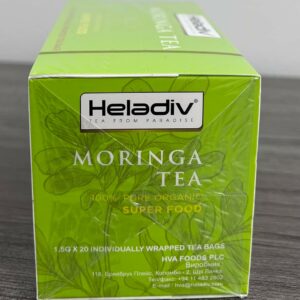 HELADIV Moringa Tea Energy & Immunity Booster Stress Relief 20 Individually Sealed Tea Bags