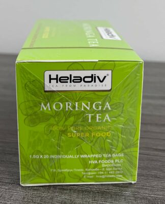 HELADIV Moringa Tea Energy & Immunity Booster Stress Relief 20 Individually Sealed Tea Bags
