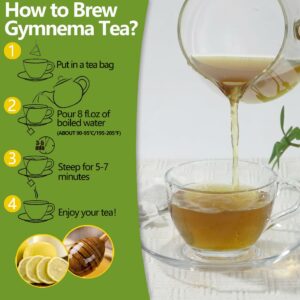 Premium 60 Gymnema Leaf Tea Bags Made with 100% Natural Gymnema Leaves for Diabetics