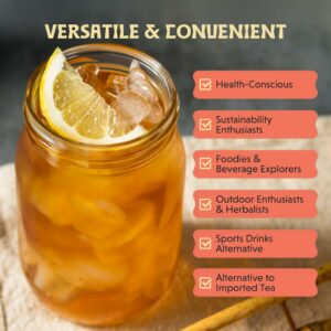 Freedom Fluid Organic Yaupon Iced Tea Refreshing Peach 12 Pack