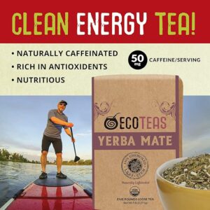 ECOTEAS Organic Yerba Mate Loose Leaf Tea Detox Herbal Tea for Natural Energy