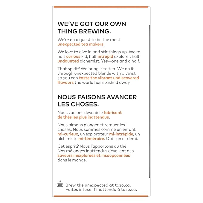 TAZO Passion Herbal Tea Bags Hot or Iced 20 Tea Bags