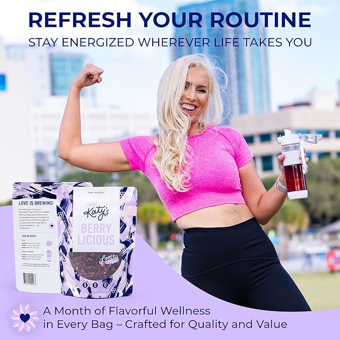 Katy’s Berrylicious Loose Leaf Tea Hibiscus Blueberry & Cranberry 30+ Cups
