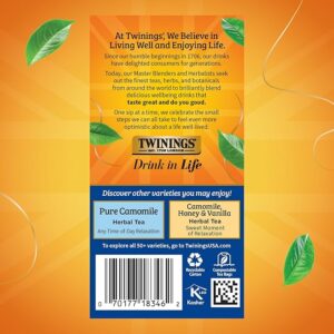 Twinings Nightly Calm Herbal Tea Individually Wrapped Bags 20 Tea Bags