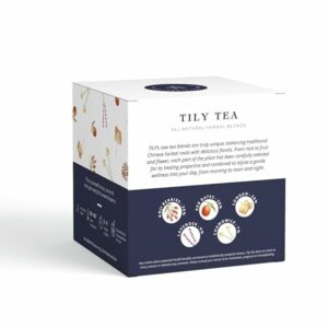 Tily Tea Evening Calm Herbal Tea Nighttime Tea with Chamomile and Lavender 10 Teabags