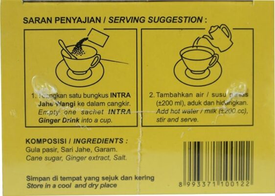 Intra Jahe Wangi Ginger Tea 5 Teabags Pack of 4
