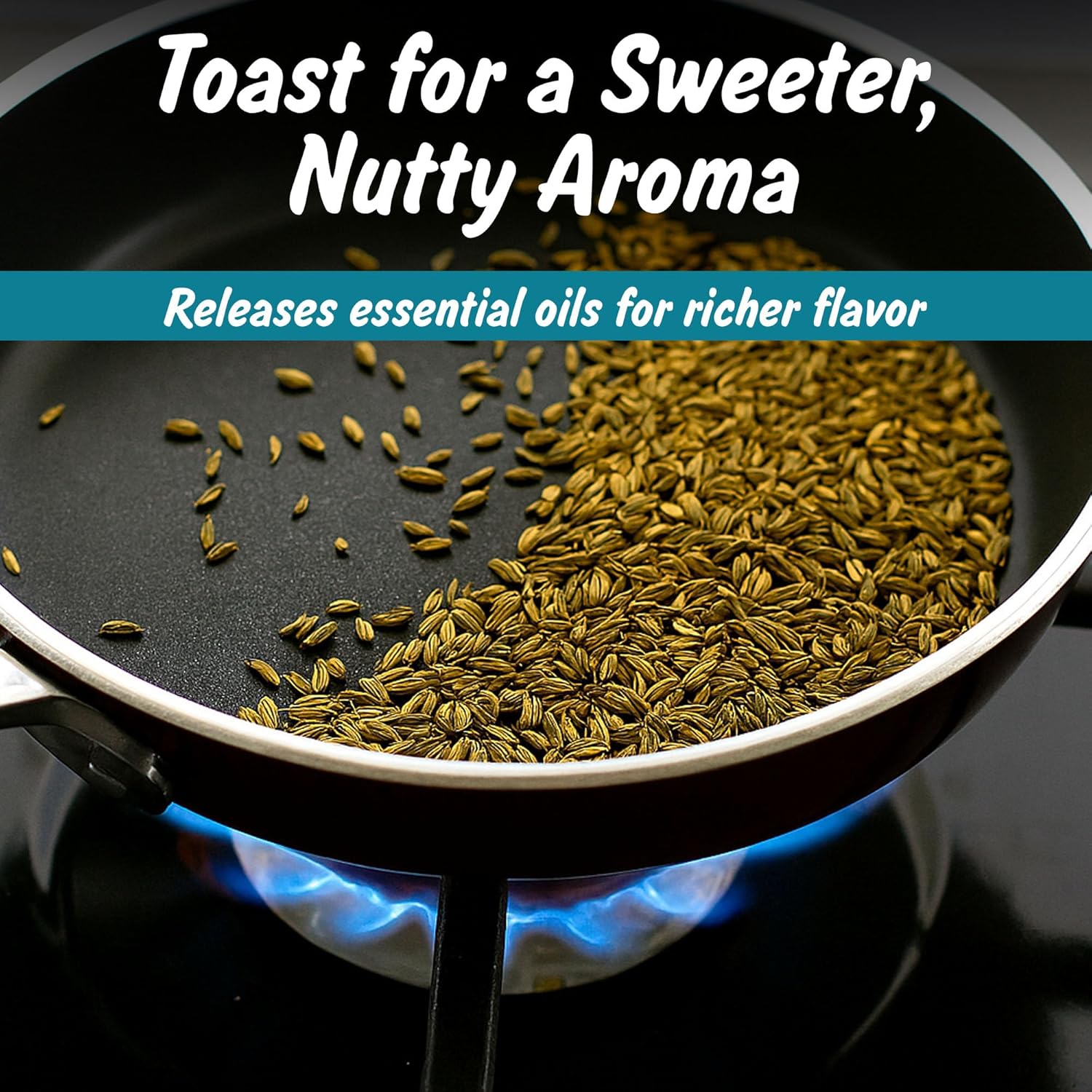 Spice Profile USDA Organic Fennel Seeds Whole Resealable 4oz Pouch Saunf