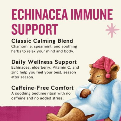Celestial Seasonings Sleepytime Wellness Echinacea Immune Boost Caffeine Free 20 Tea Bags