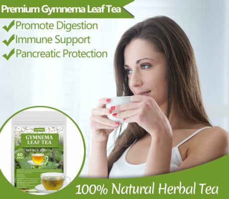 Premium 60 Gymnema Leaf Tea Bags Made with 100% Natural Gymnema Leaves for Diabetics