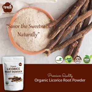 Organic Licorice Root Powder Mulethi Glycyrrhiza glabra 4 oz 113 gm