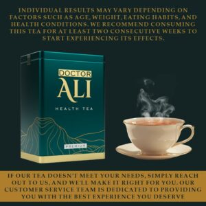DOCTOR ALI HEALTH TEA Cleanse & Detox Kidney & Liver Health 11 Organic Super Herbs 40 Sachets