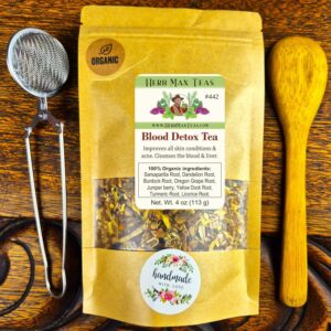 BLOOD DETOX TEA cleanses the blood supports liver function 100% Organic