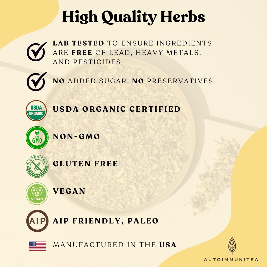 Digestive Tea Leaky Gut Blend by AutoimmuniTea Overall Digestive Support 15 Tea Bags