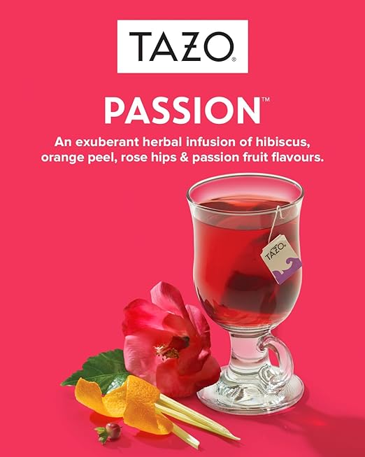 TAZO Passion Herbal Tea Bags Hot or Iced 20 Tea Bags