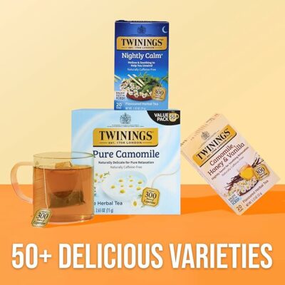 Twinings Nightly Calm Herbal Tea Individually Wrapped Bags 20 Tea Bags