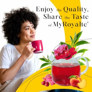 MyRoyalte Rose Petals Herbal Loose Leaf Tea High Caffeine