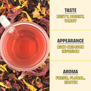 BREWIX Mango Marvel Herbal Loose Tea Made with Hibiscus Mango Pineapple Orange Peel Strawberry 50+ Cups