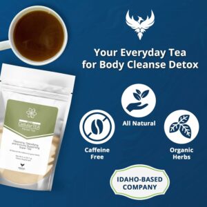 CellularTea Organic Detox Tea Caffeine Free Cleansing Tea for Everyday Detox 48 Servings