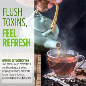 PICKNATURE Hibiscus Detox Cleanse Tea Freshly Picked from Thailand 60 tea bags