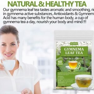 Premium 60 Gymnema Leaf Tea Bags Made with 100% Natural Gymnema Leaves for Diabetics