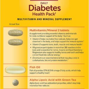 Nature Made Daily Diabetes Health Pack Dietary Supplement for Nutritional Support 30 Packets