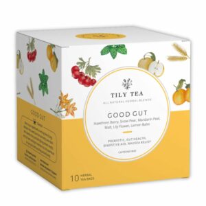 Tily Tea Good Gut Herbal Tea Natural Prebiotic Tea for Digestive Support 10 Teabags