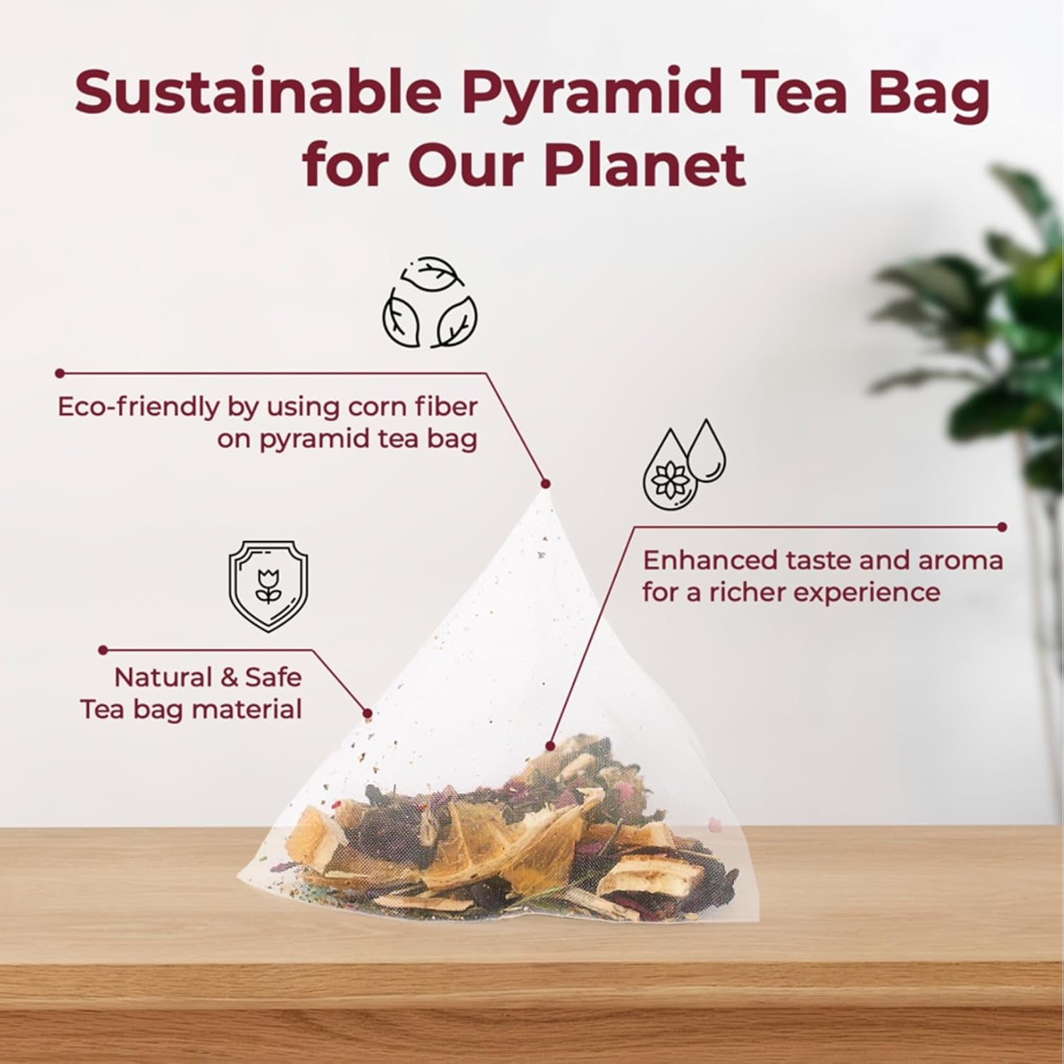 FOODHO Fruit Herbal Blend Functional Tea for Digestion with Orange 10 Teabags