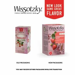 Wissotzky Strawberry Burst Herbal Tea 20 Tea Bags Caffeine Free Tea