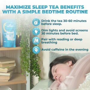 Aprika Life Sleep Tea for Bedtime Relaxation & Stress Relief Natural Caffeine Free 60 Bags