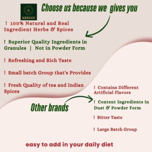 KRIHAN Sugar Balance Herbal Tea 75+ Cups Of Organic Loose Leaf Blend Diabetes Support Caffeine Free Infusion