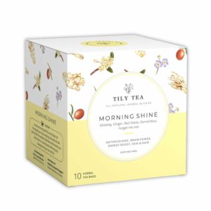 Tily Tea Morning Shine Breakfast Tea Natural Herbal Tea for Focus and Energy 10 Teabags