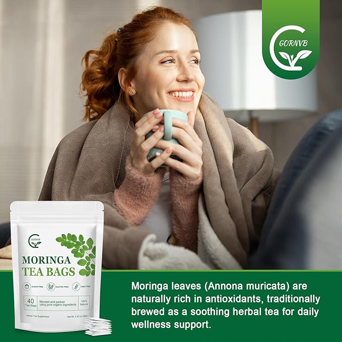 Moringa Tea Bags 100% Pure Moringa Leaf Tea 40 Teabags