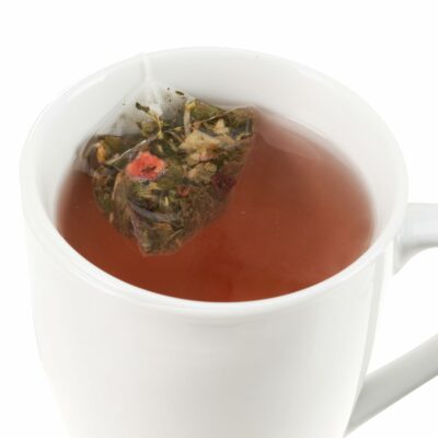 Pinky Up Strawberry Mint Herbal Tea Cooling Mint and Fruit Herbal Tea 15 Sachets