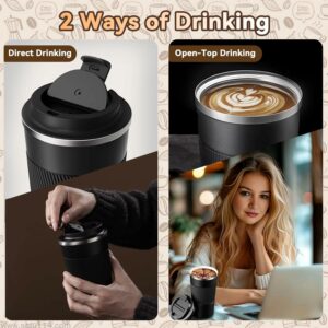 12OZ Travel Coffee Mug Insulated Coffee Cup with Spill Leak Proof Lid