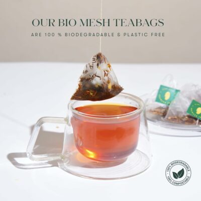 Luxmi estates Apple Cinnamon Black Tea 50 Tea Bags 100g 50 Cups Bulk Pack