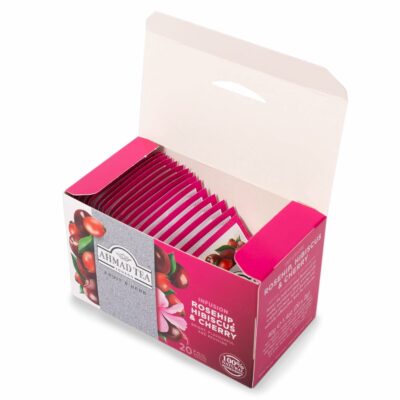 Ahmad Tea Herbal Tea Rosehip Hibiscus & Cherry 20 Teabags Pack of 1