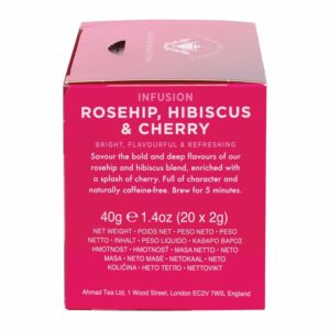 Ahmad Tea Herbal Tea Rosehip Hibiscus & Cherry 20 Teabags Pack of 1