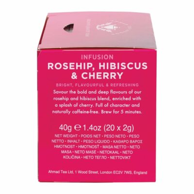 Ahmad Tea Herbal Tea Rosehip Hibiscus & Cherry 20 Teabags Pack of 1